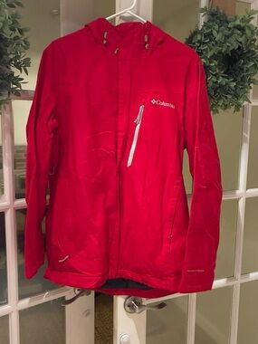 Columbia Red Jacket with Blue Trim